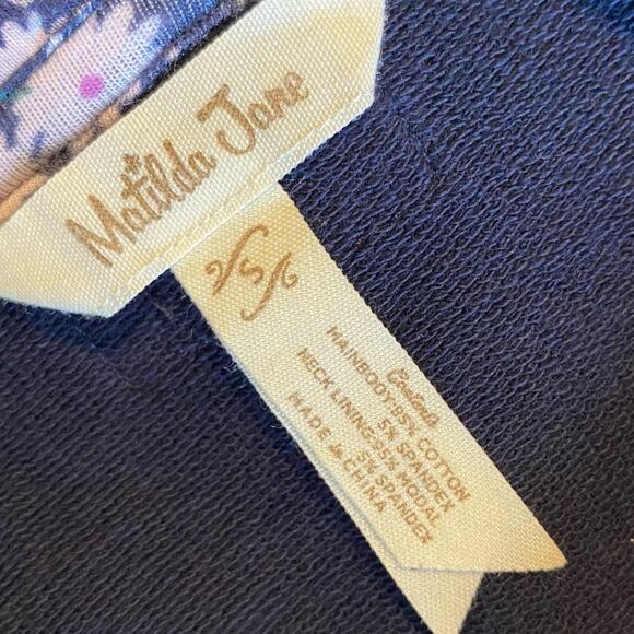 MATILDA JANE A Million Little Things Ruffle Peacoat Jacket Navy Teal Size Small - Picture 5 of 5